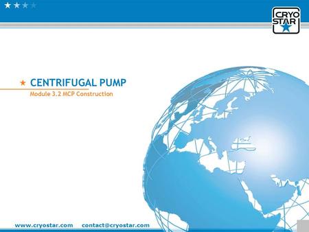 CENTRIFUGAL PUMP Module 3.2 MCP Construction