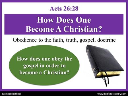 How Does One Become A Christian?