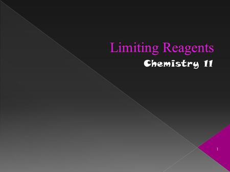 1.  Real reactions, in the lab, are rarely carried out in exact stiochiometric amounts › so... Chemists usually don’t mix reactants together in the exact.