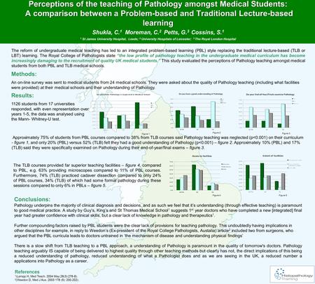 Perceptions of the teaching of Pathology amongst Medical Students: A comparison between a Problem-based and Traditional Lecture-based learning Perceptions.