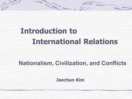 International Relations