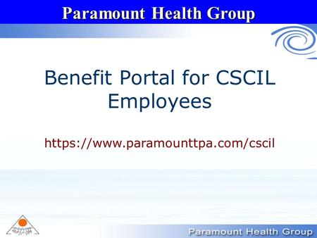 Benefit Portal for CSCIL Employees