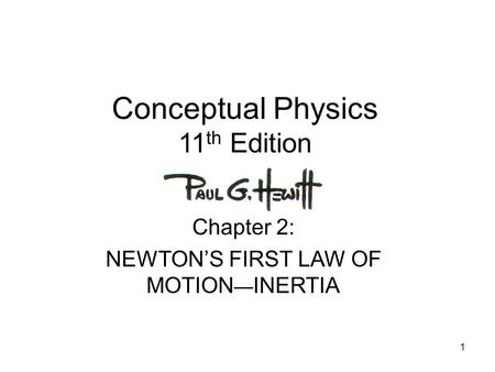 Conceptual Physics 11th Edition