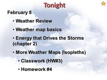 Tonight February 8 Weather Review Weather map basics