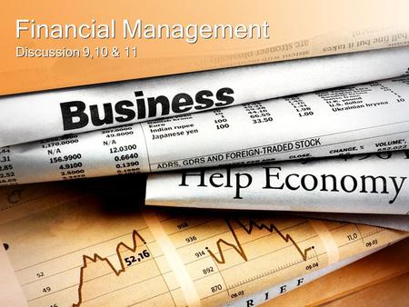 Financial Management Discussion 9,10 & 11. Liquidity: Assets Management Ratios: The Total Assets Turnover Ratio: