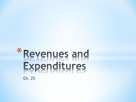 Ch. 25. * Personal income: Tax on an individual’s yearly income. * Granted by the 16th amendment * April 15th is income tax day. * Corporate income: Tax.