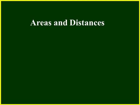 CHAPTER 2 2.4 Continuity Areas and Distances. The area problem: Find the area of the region S that lies under the curve y = f (x) from a to b. This means.