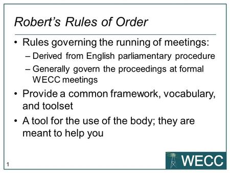 Robert’s Rules of Order