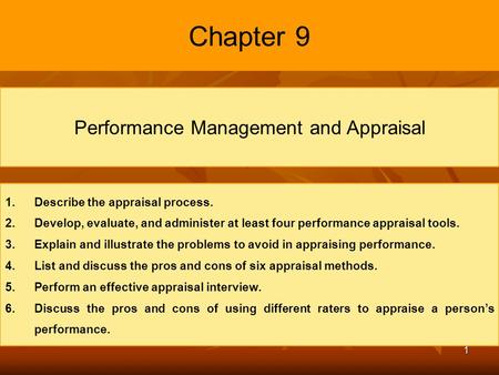 Performance Management and Appraisal