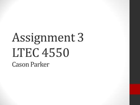 Assignment 3 LTEC 4550 Cason Parker. Network Hub A Network Hub is a device that connects other devices together using Ethernet cables. Hubs are unintelligent.