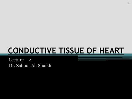 CONDUCTIVE TISSUE OF HEART