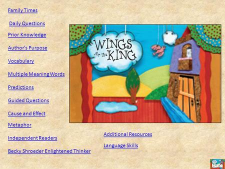 Family Times Daily Questions Prior Knowledge Author's Purpose Vocabulary Multiple Meaning Words Predictions Guided Questions Cause and Effect Metaphor.