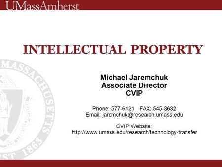 INTELLECTUAL PROPERTY