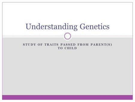 Understanding Genetics