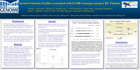 CBG metaprotein composition shown in Figure 2. Associations also found between the IL28B rs12979860 genotype and SVR (p = 5.06×10 -5 ) and between CBG.