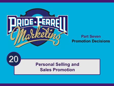 Personal Selling and Sales Promotion