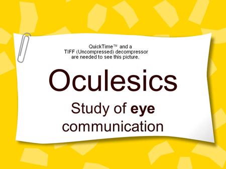 Study of eye communication