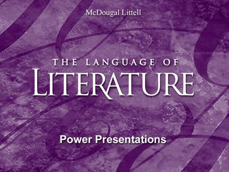 Interpreting literature through performance... The Romantic poets let their imaginations soar as they spoke to the ocean, to the wind, to the folly.