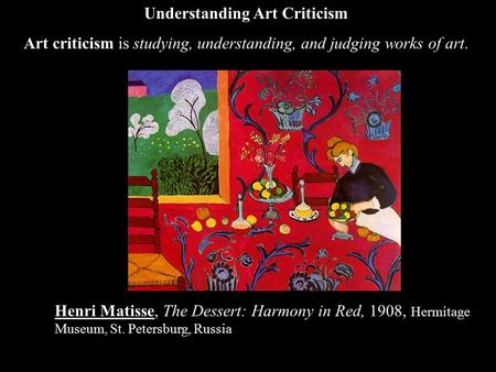 Understanding Art Criticism