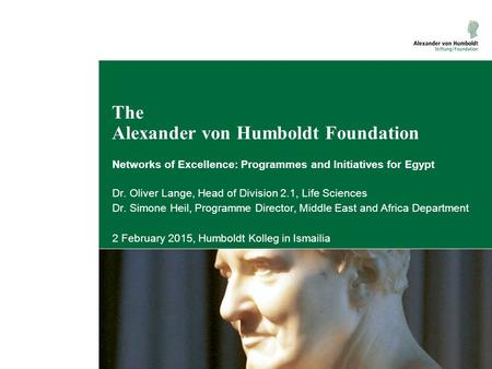 The Alexander von Humboldt Foundation