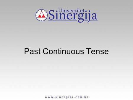 Past Continuous Tense. Past Countinuous Tense Affirmative form singular plural I was working we were working you were working he/she/it was working they.