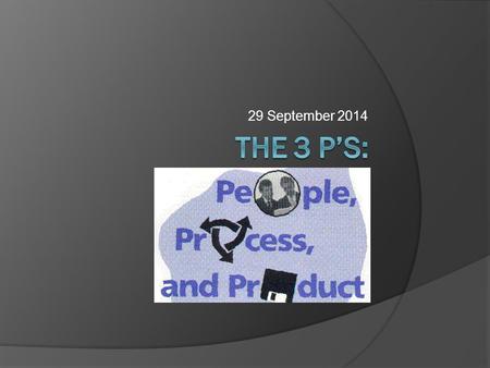 29 September 2014. Interactions  There is no “right answer”  Typically people and product are fixed  … can adapt process  (which is where we will.