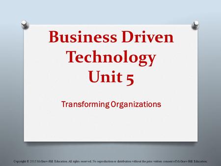 Business Driven Technology Unit 5