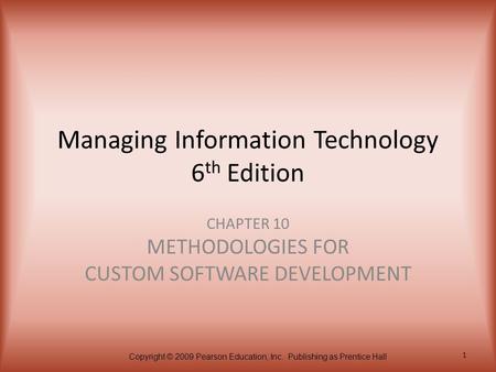 Managing Information Technology 6th Edition