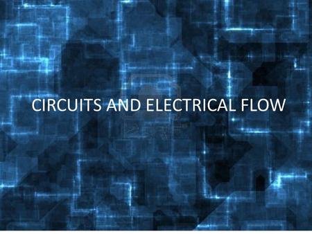 CIRCUITS AND ELECTRICAL FLOW. The amazing image which follows shows a picture of earth taken at night from outer space. The street and house lights illuminate.