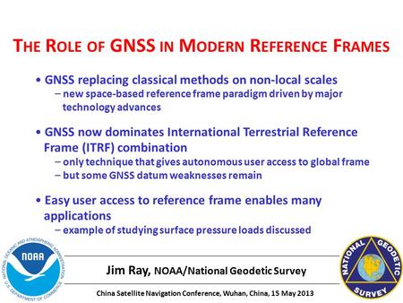 The Role of GNSS in Modern Reference Frames