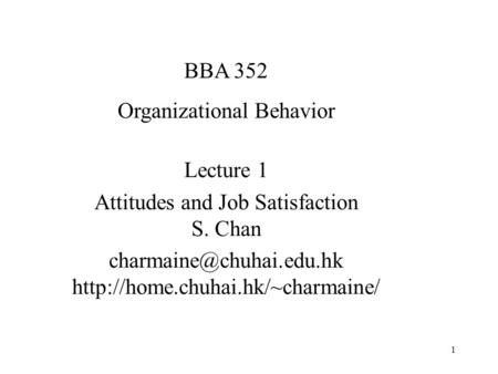 Organizational Behavior