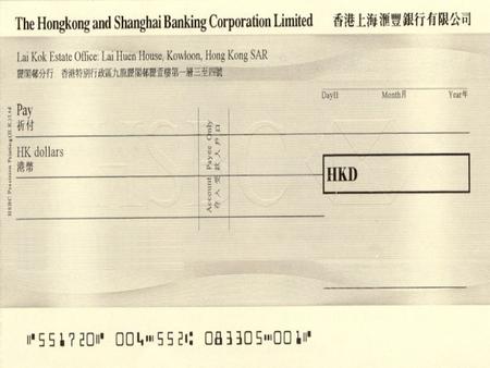 An open cheque No lines are drawn across the face of the cheque.No lines are drawn across the face of the cheque. The payee can obtain cash from the drawer’s.