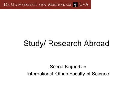 Study/ Research Abroad