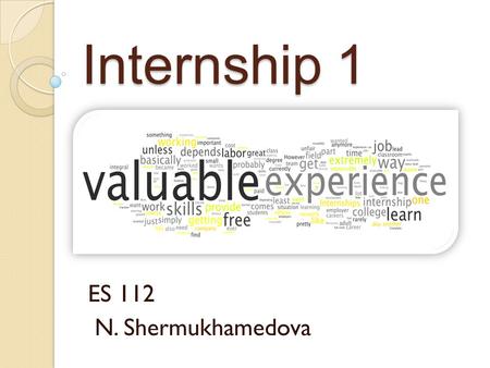 Internship 1 ES 112 N. Shermukhamedova. The Congress of Women of the Kyrgyz Republic.