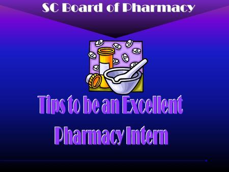 SC Board of Pharmacy Phone:(803) 896-4700 Fax:(803) 896-4596 www.llronline.com/pol/pharmacy Lee Ann F. Bundrick, R.Ph. Chief Drug Inspector/Administrator.