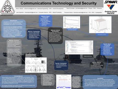 Conclusion This summer our projects worked on creating technologies and devices to improve communications and communications security. These technologies.