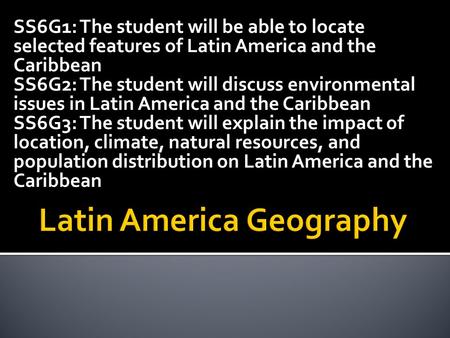 Latin America Geography