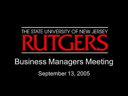 Business Managers Meeting September 13, 2005. Agenda FY 2005 Preliminary Numbers for ORSP NIH and Grants.gov phase in project New ORSP and OCLTT website.