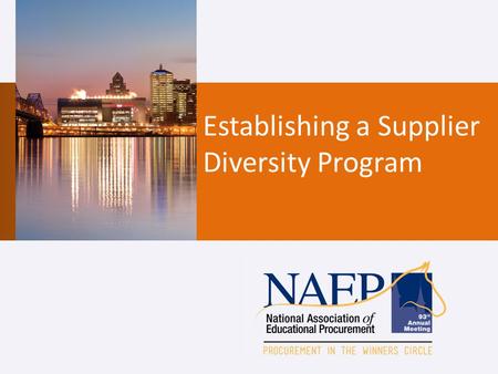 Establishing a Supplier Diversity Program