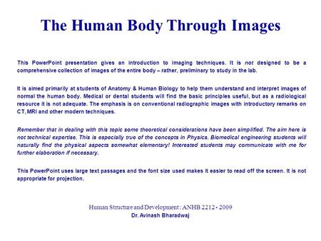 The Human Body Through Images