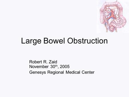 Large Bowel Obstruction