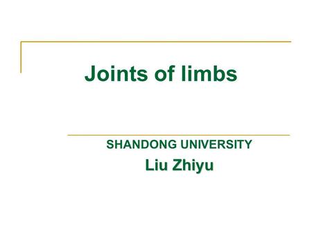 SHANDONG UNIVERSITY Liu Zhiyu