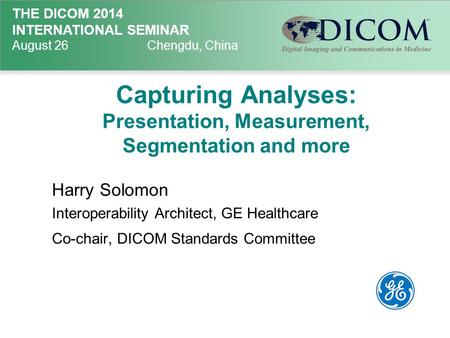 Capturing Analyses: Presentation, Measurement, Segmentation and more