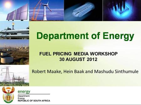 FUEL PRICING MEDIA WORKSHOP