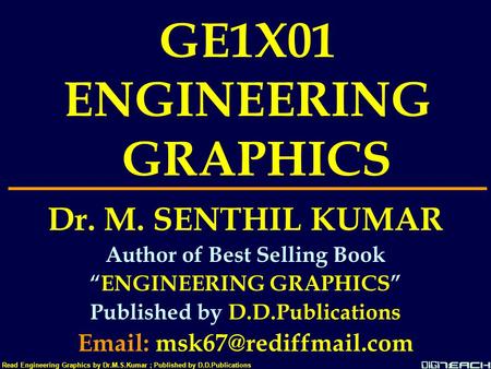 GE1X01 ENGINEERING GRAPHICS