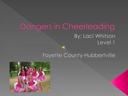  In 2001, there were 25,000 hospital visits for cheerleading injuries to the ankle, shoulder, head and neck.