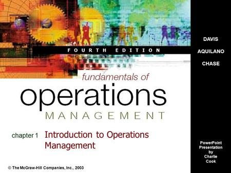 Introduction to Operations Management