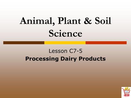 Animal, Plant & Soil Science