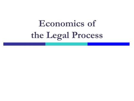 Economics of the Legal Process. Car Accident  I hit you with my car and cause $10,000 in damages  We both believe that there’s an 80% chance I’ll be.