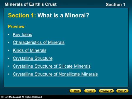 Section 1: What Is a Mineral?